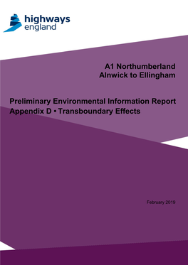 A1 Northumberland Alnwick to Ellingham Preliminary