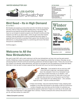 Newsletter | Winter 2021