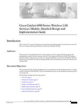 Cisco Catalyst 6500 Series Wireless LAN Services Module: Detailed Design and Implementation Guide