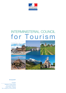 INTERMINISTERIAL COUNCIL for Tourism