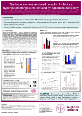 The Trace Amine-Associated Receptor 1 Inhibits a Hyperglutamatergic State