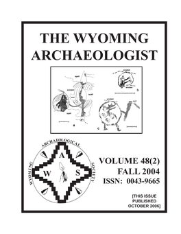 The Wyoming Archaeologist