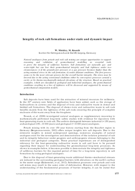 Natural Analogues for Safety Cases of Repositories in Rock Salt, Salt