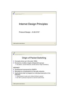 Internet Design Principles