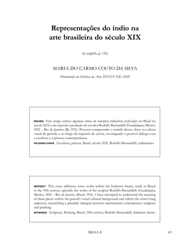 Representações Do Índio Na Arte Brasileira Do Século XIX