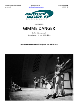 Gimme Danger Pressemeddelelse Til Web.Pdf