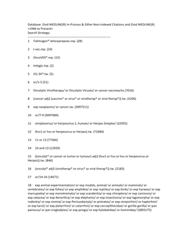 Database: Ovid MEDLINE(R) In-‐Process & Other Non-‐Indexed