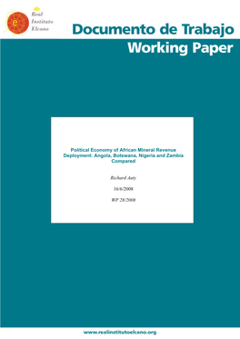 Political Economy of African Mineral Revenue Deployment: Angola, Botswana, Nigeria and Zambia Compared