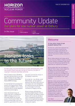 Community Update Our Plans for New Nuclear Power at Oldbury