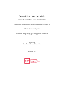 Generalizing Rules Over Clicks