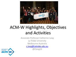 ACM-W Report