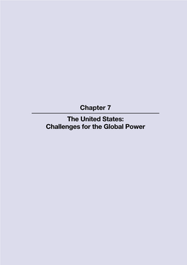 Chapter 7 the United States: Challenges for the Global Power