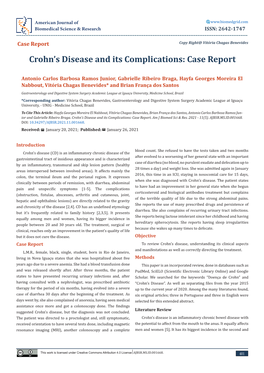 Crohn's Disease and Its Complications: Case Report