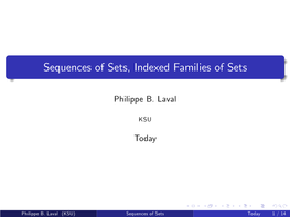 Sequences of Sets, Indexed Families of Sets