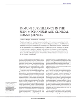 Immune Surveillance in the Skin: Mechanisms and Clinical Consequences