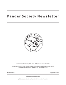 Pander Society Newsletter