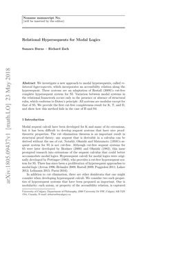 Relational Hypersequents for Modal Logics 3