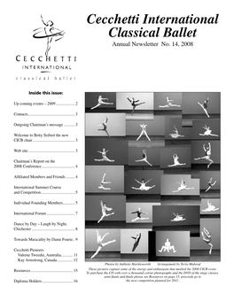 Cecchetti International Classical Ballet Annual Newsletter No