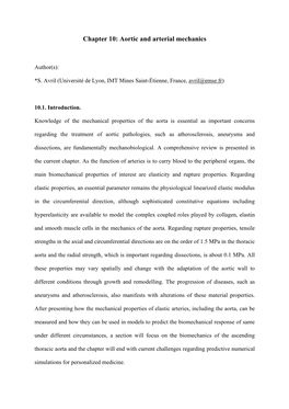 Aortic and Arterial Mechanics