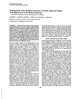 Determination of the Backbone Structure of Nucleic Acids