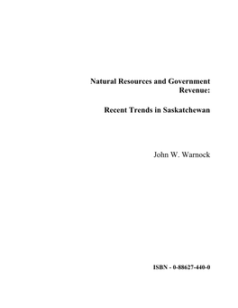 Natural Resources and Government Revenue