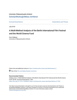 A Multi-Method Analysis of the Berlin International Film Festival and the World Cinema Fund