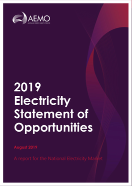 AEMO's 2019 Electricity Statement of Opportunities (ESOO)