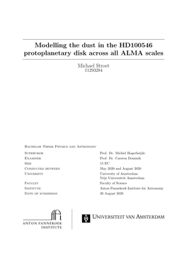 Modelling the Dust in the HD100546 Protoplanetary Disk Across All ALMA Scales