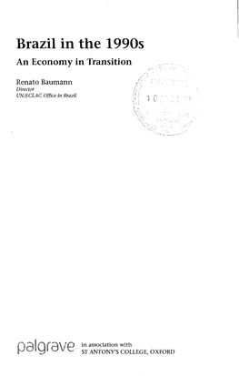 Brazil in the 1990S an Economy in Transition