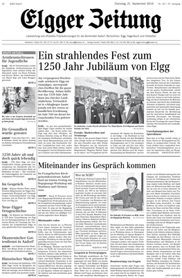 Ein Strahlendes Fest Zum 1250 Jahr Jubiläum Von Elgg