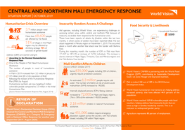 Central and Northern Mali Emergency Response Situation Report | October, 2019