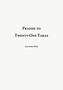 Praises to the Twenty-One Taras-Lecture1