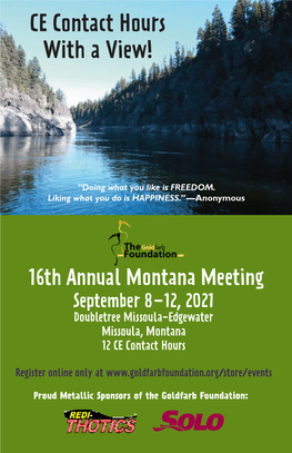 2021 Montana Meeting Registration Brochure