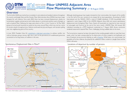 Pibor UNMISS Adjacent Area Flow Monitoring Summary