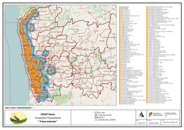 DRAP Norte Freguesias Da ZD O Prospeções Fitossanitárias NUTS 3 CONCELHOS NORTE Data: Técnicos: SIG: " Trioza Erytreae" Isabel Reis, DSDAL-DV Junho 2017 DSDAL-DASA