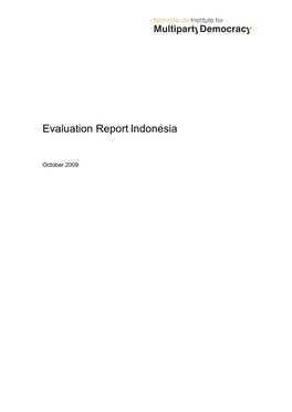 Evaluation Report Indonesia