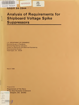 Analysis of Requirements for Shipboard Voltage Spike Suppressors