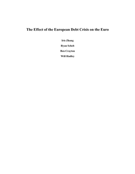 The Effect of the European Debt Crisis on the Euro