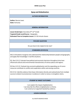 WHDE Lesson Plan