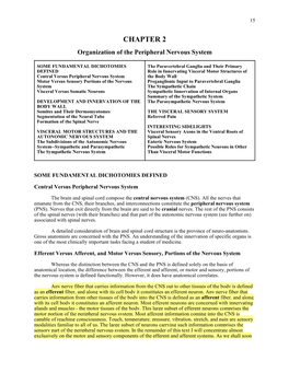 CHAPTER 2 Organization of the Peripheral Nervous System