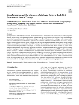 Muon Tomography of the Interior of a Reinforced Concrete Block: First Experimental Proof of Concept