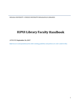 IUPUI Library Faculty Handbook