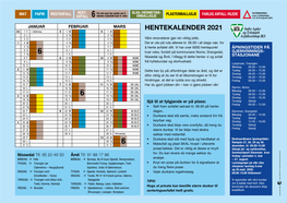 HENTEKALENDER 2021 2 L 2 Ty 2 Ty 3 S 3 O 3 O Våre Renovatørar Gjer Ein Viktig Jobb