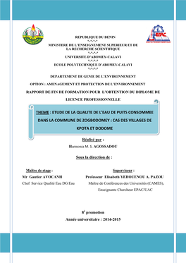 Rapport AGOSSADOU Harmonia M. S..Pdf