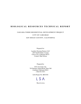 Biological Resources Technical Report