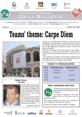 Teams' Theme: Carpe Diem