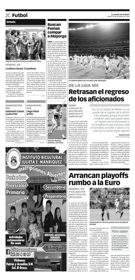 Arrancan Playoffs Rumbo a La Euro Associated Press GINEBRA, Sui ›› Seis Juegos Este Jueves, Buscan Las Últimas Plazas