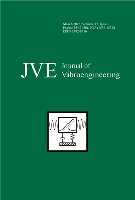 Vibroengineering Editor in Chief K