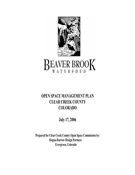 Beaver Brook Watershed Management Plan