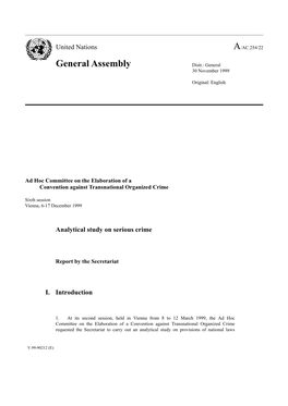 General Assembly Distr.: General 30 November 1999